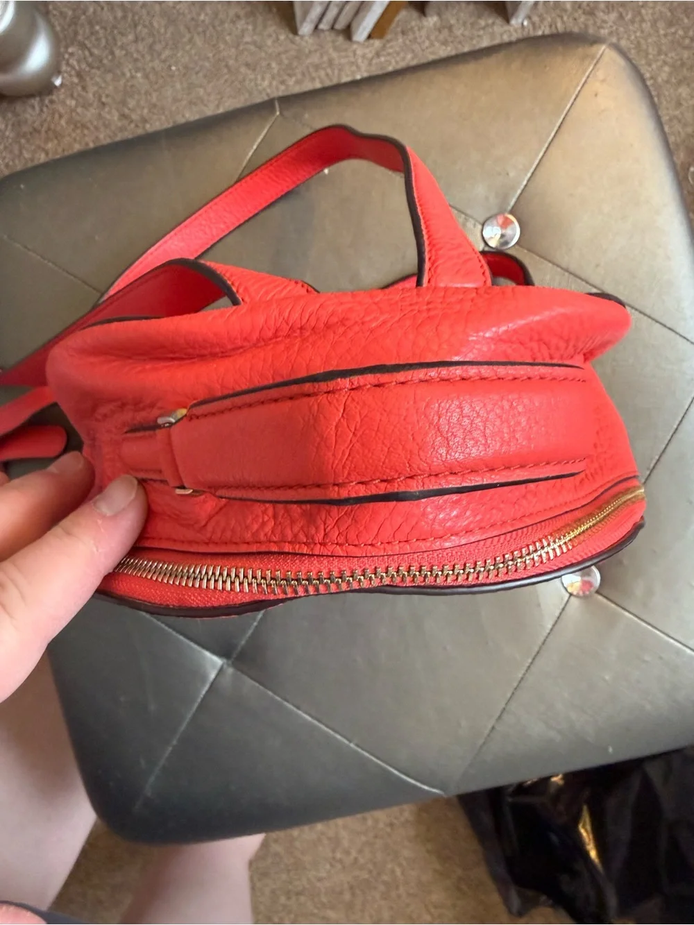 Kate Spade Carter Street Mini Caden Backpack Pebbled Leather Picnic Red
